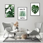 Tableau, posters encadrs 33x43cm triptyque lot de 3 tableaux feuilles nature p547
