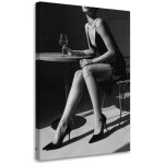 Tableau dco femme avec du vin 60x90