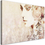 Tableau sur toile abstraction du visage de la femme 100x70