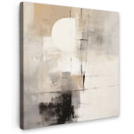 Tableau sur toile abstrait - art - gris tableau chambre adulte 90x90 cm