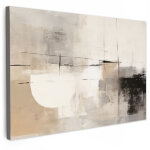 Tableau sur toile abstrait - art - gris decoration murale peinture salon 120x80 cm