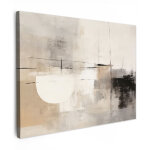Tableau sur toile abstrait - art - gris tableau d�coration murale salon tableaux muraux 80x60 cm