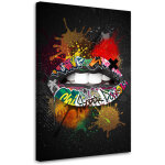 Tableau sur toile tableau sur toile bouche pop art 40x60