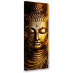 Tableau sur toile bouddha dor� 30x90