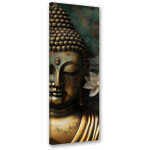 Tableau sur toile bouddha zen abstrait 30x90