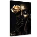 Tableau sur toile tableau sur toile femme glamour en or 40x60