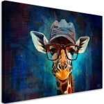 Tableau sur toile tableau sur toile girafe pop art 60x40