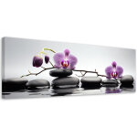 Tableau sur toile orchid�e zen spa 90x30