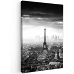 Tableau sur toile paris - skyline - tour eiffel - ville - nuages cadre d�coration murale 40x60 cm