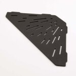 Tablette d'angle de douche hexagonale 29. 4 x 14 cm maya inox noir poudr� mat inter