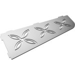 Tablette d'angle murale de douche en inox triple floral l. 305mm - acier bross�