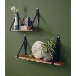 Tablette deco 600 - tablette teck massif huile 18x15  20x600 mm bois massif de plantation, labellis ...