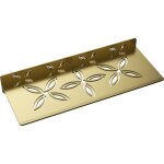 Tablette murale de douche en inox triple floral - or bross�
