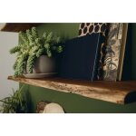 Tablette teck massif huile 18x15  20x900 mm - 3 bords droits - 1 bord naturel irrgulier -  poser ...
