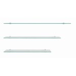 Tablette en verre tremp, 70 x 12 cm - sans marque