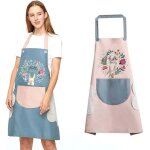 Tablier 2 pi�ces, tablier de cuisine pour femme, tablier de cuisine imperm�able avec poches, tablier ...