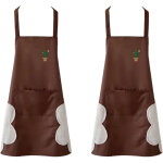 Tablier 2 pi�ces, imperm�able, pour s'essuyer les mains, ceinture, cuisine, restaurant, salopette � col ...