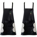 Tablier 2 pi�ces, imperm�able, pour s'essuyer les mains, ceinture, cuisine, restaurant, salopette � col ...