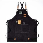 Tablier de cuisine imperm�able, tablier ajustable avec poches, adapt� � la cuisine domestique, au restaurant, ...