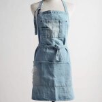 Tablier de cuisine r�glable en coton denim avec poches pour cuisine