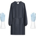 Tablier femme mnage imprmeable blouse travail femme avec poches tablier  manches longues pour maison ...