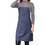 Tablier en jean unisexe avec poches. tablier de cuisine en jean ajustable avec 3 poches. convient pour ...