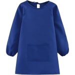 Tablier peinture enfant 7 - 12 ans, blouse imperm�able avec manches longues et grande poche, tablier ...
