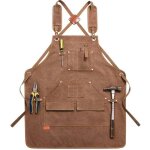 Tablier en toile super �paisse, poche multifonctionnelle, cuisine, manucure, uniforme de nettoyage, travail ...