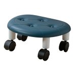 Tabouret d'atelier rond à roulettes réglable pivotable à 360° - bleu Tabouret d'atelier rond à roulettes réglable pivotable à 360° - bleu