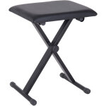 Tabouret banquette rglable pliable pour piano et clavier acier revtement synthtique noir - homcom