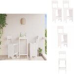 Vidaxl - tabourets de bar lot de 2 blanc 40x48, 5x115, 5cm bois massif pin - tabouret de bar - tabourets ... Vidaxl - tabourets de bar lot de 2 blanc 40x48, 5x115, 5cm bois massif pin - tabouret de bar - tabourets ...