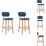 Vidaxl - tabourets de bar lot de 2 bleu tissu - chaises de bar - tabourets de comptoir - meubles de cuisine ... Vidaxl - tabourets de bar lot de 2 bleu tissu - chaises de bar - tabourets de comptoir - meubles de cuisine ...
