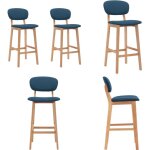 Tabourets de bar lot de 2 bleu tissu - chaises de bar - tabourets de comptoir - meubles de cuisine - ... Tabourets de bar lot de 2 bleu tissu - chaises de bar - tabourets de comptoir - meubles de cuisine - ...