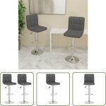 The living store - tabourets de bar lot de 2 gris fonc tissu - tabouret de bar - chaise de comptoir ...
