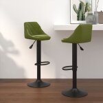 Torana - tabourets de bar lot de 2 vert clair velours