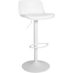 Tabouret de bar almada en faux cuir blanc