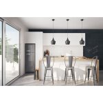 Tabouret de bar paris back 75 cm en m�tal inspir� de tolix