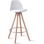 Designetsamaison - tabouret de bar blanc - soren
