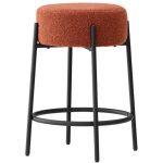 Tabouret de bar bouclette  tucson  60cm rouge