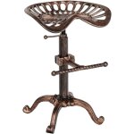 Tabouret de bar butch au style industriel bronze