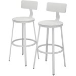 Vicco - tabouret de bar caracas, blanc, 34 x 102 cm lot de 2 Vicco - tabouret de bar caracas, blanc, 34 x 102 cm lot de 2