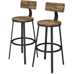 Vicco - tabouret de bar caracas, ch�ne rustique, 34 x 102 cm 2 pi�ces