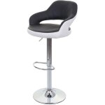 Décoshop26 - tabouret de bar chaise de bar tabouret de comptoir pivotant avec dossier en pvc noir et ... Décoshop26 - tabouret de bar chaise de bar tabouret de comptoir pivotant avec dossier en pvc noir et ...