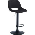 D�coshop26 - tabouret de bar chaise haute x1 avec repose - pieds en velours noir pi�tement m�tallique ...