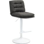 Clp - tabouret de bar damar tissu gris fonc blanc