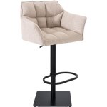 Clp - tabouret de tissu damaso ivoire, schwarz