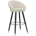 Tabouret de bar design  prague  104cm cr�me
