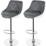 Tabouret bar gris + blanc lot de 2, modern tabouret haut de cuisine, hauteur réglable et pivotant tabouret ... Tabouret bar gris + blanc lot de 2, modern tabouret haut de cuisine, hauteur réglable et pivotant tabouret ...