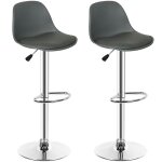 Tabouret bar haut lot de 2, chaise de bar hauteur rglable et pivotant  360, tabouret bar avec dossier, ...
