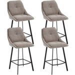 Wahson office chairs - tabouret de bar lot de 4 chaises de bar haute cuisine avec coussin confortable ...